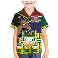 South Africa Rugby Family Matching Mermaid Dress and Hawaiian Shirt Go Bokke-Amabokoboko Spirit - Wonder Print Shop