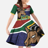 South Africa Rugby Family Matching Off Shoulder Maxi Dress and Hawaiian Shirt Go Bokke-Amabokoboko Spirit - Wonder Print Shop