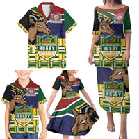 South Africa Rugby Family Matching Puletasi and Hawaiian Shirt Go Bokke-Amabokoboko Spirit - Wonder Print Shop