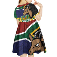 South Africa Rugby Kid Short Sleeve Dress Go Bokke-Amabokoboko Spirit - Wonder Print Shop