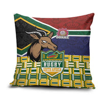 South Africa Rugby Pillow Cover Go Bokke-Amabokoboko Spirit - Wonder Print Shop