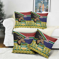 South Africa Rugby Pillow Cover Go Bokke-Amabokoboko Spirit - Wonder Print Shop