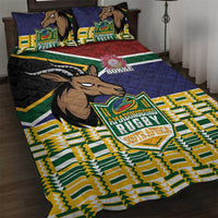 South Africa Rugby Quilt Bed Set Go Bokke-Amabokoboko Spirit - Wonder Print Shop