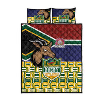 South Africa Rugby Quilt Bed Set Go Bokke-Amabokoboko Spirit - Wonder Print Shop