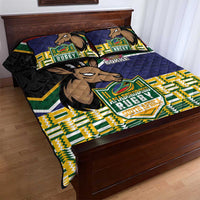 South Africa Rugby Quilt Bed Set Go Bokke-Amabokoboko Spirit - Wonder Print Shop