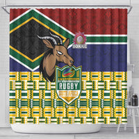 South Africa Rugby Shower Curtain Go Bokke-Amabokoboko Spirit - Wonder Print Shop