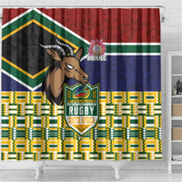 South Africa Rugby Shower Curtain Go Bokke-Amabokoboko Spirit - Wonder Print Shop
