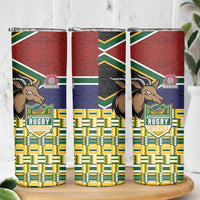 South Africa Rugby Skinny Tumbler Go Bokke-Amabokoboko Spirit - Wonder Print Shop