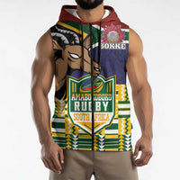 South Africa Rugby Sleeveless Zip Hoodie Go Bokke-Amabokoboko Spirit - Wonder Print Shop