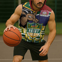 South Africa Rugby Sleeveless Zip Hoodie Go Bokke-Amabokoboko Spirit - Wonder Print Shop