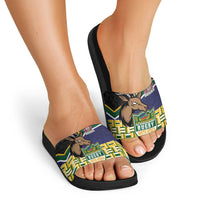 South Africa Rugby Slide Sandals Go Bokke-Amabokoboko Spirit - Wonder Print Shop