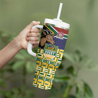 South Africa Rugby Tumbler With Handle Go Bokke-Amabokoboko Spirit - Wonder Print Shop