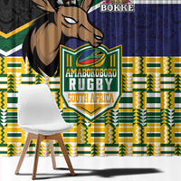 South Africa Rugby Window Curtain Go Bokke-Amabokoboko Spirit - Wonder Print Shop