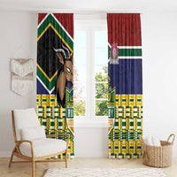 South Africa Rugby Window Curtain Go Bokke-Amabokoboko Spirit - Wonder Print Shop