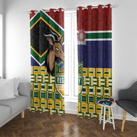 South Africa Rugby Window Curtain Go Bokke-Amabokoboko Spirit - Wonder Print Shop