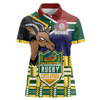 South Africa Rugby Women Polo Shirt Go Bokke-Amabokoboko Spirit - Wonder Print Shop