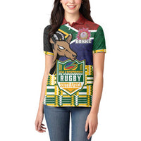 South Africa Rugby Women Polo Shirt Go Bokke-Amabokoboko Spirit - Wonder Print Shop