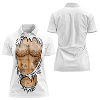 Viking Art Women Polo Shirt Tattoo Reveal Effect