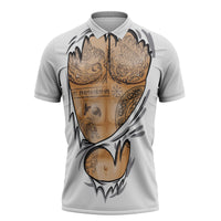 Viking Art Zipper Polo Shirt Tattoo Reveal Effect