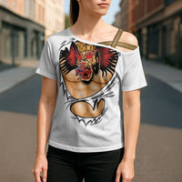 The Notorious Cross Shoulder Shirt Tattoo Reveal Effect