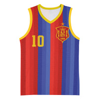 Spain 2026 Football Custom Basketball Jersey La Roja x Blaugrana