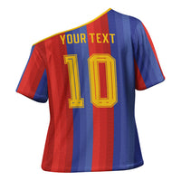Spain 2026 Football Custom Cross Shoulder Shirt La Roja x Blaugrana