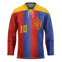 Spain 2026 Football Custom Hockey Jersey La Roja x Blaugrana