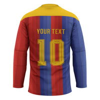 Spain 2026 Football Custom Hockey Jersey La Roja x Blaugrana