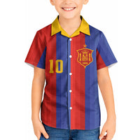 Spain 2026 Football Custom Kid Hawaiian Shirt La Roja x Blaugrana