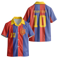 Spain 2026 Football Custom Kid Hawaiian Shirt La Roja x Blaugrana