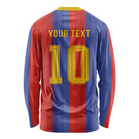 Spain 2026 Football Custom Long Sleeve Shirt La Roja x Blaugrana