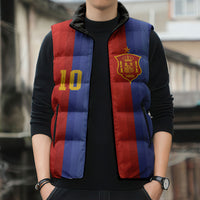 Spain 2026 Football Custom Sleeveless Puffer Jacket La Roja x Blaugrana