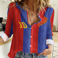 Spain 2026 Football Custom Women Casual Shirt La Roja x Blaugrana