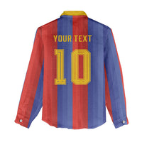 Spain 2026 Football Custom Women Casual Shirt La Roja x Blaugrana