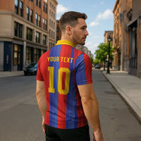 Spain 2026 Football Custom Zipper Polo Shirt La Roja x Blaugrana