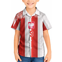 Poland Football Custom Kid Hawaiian Shirt The White-Reds Winged Sport Style