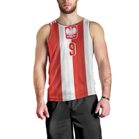 Poland Football Custom Men Tank Top The White-Reds Winged Sport Style