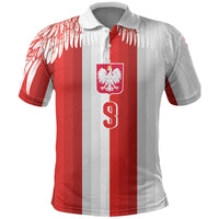 Poland Football Custom Polo Shirt The White-Reds Winged Sport Style