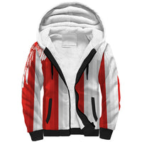 Poland Football Custom Sherpa Hoodie The White-Reds Winged Sport Style