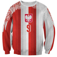 Poland Football Custom Sweatshirt The White-Reds Winged Sport Style