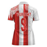 Poland Football Custom Women Polo Shirt The White-Reds Winged Sport Style