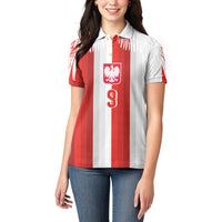 Poland Football Custom Women Polo Shirt The White-Reds Winged Sport Style
