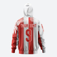 Poland Football Custom Zip Hoodie The White-Reds Winged Sport Style