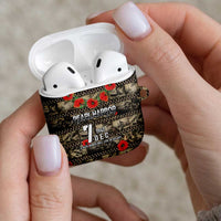 Pearl Harbor Remembrance Day AirPods Case Memories of December 7 with Red Poppy Lei - Wonder Print Shop