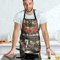Pearl Harbor Remembrance Day Apron Memories of December 7 with Red Poppy Lei - Wonder Print Shop