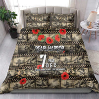 Pearl Harbor Remembrance Day Bedding Set Memories of December 7 with Red Poppy Lei - Wonder Print Shop