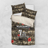 Pearl Harbor Remembrance Day Bedding Set Memories of December 7 with Red Poppy Lei - Wonder Print Shop