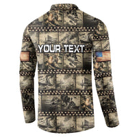 Pearl Harbor Remembrance Day Personalized Button Sweatshirt Memories of December 7 with Red Poppy Lei - Wonder Print Shop