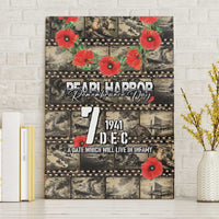 Pearl Harbor Remembrance Day Canvas Wall Art Memories of December 7 with Red Poppy Lei - Wonder Print Shop