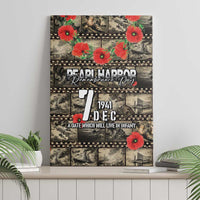Pearl Harbor Remembrance Day Canvas Wall Art Memories of December 7 with Red Poppy Lei - Wonder Print Shop